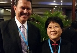 Anthony Capon (Director of UNU-International Institute for Global Health) and Lai-Meng Looi (IAMP Co-Chair)